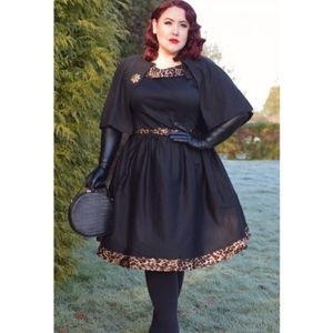 Dress, rockabilly swing style, leopard
